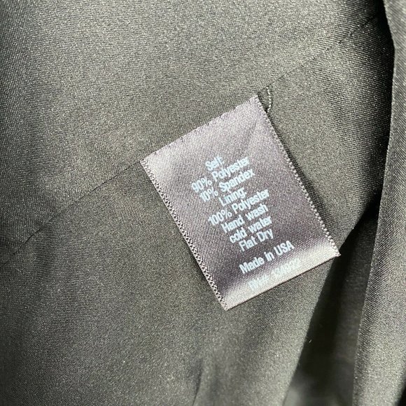 Emerson Fry Womens Black Sequin 3/4 Sleeves Open Front Party Jacket Size XS/S - Picture 6 of 6